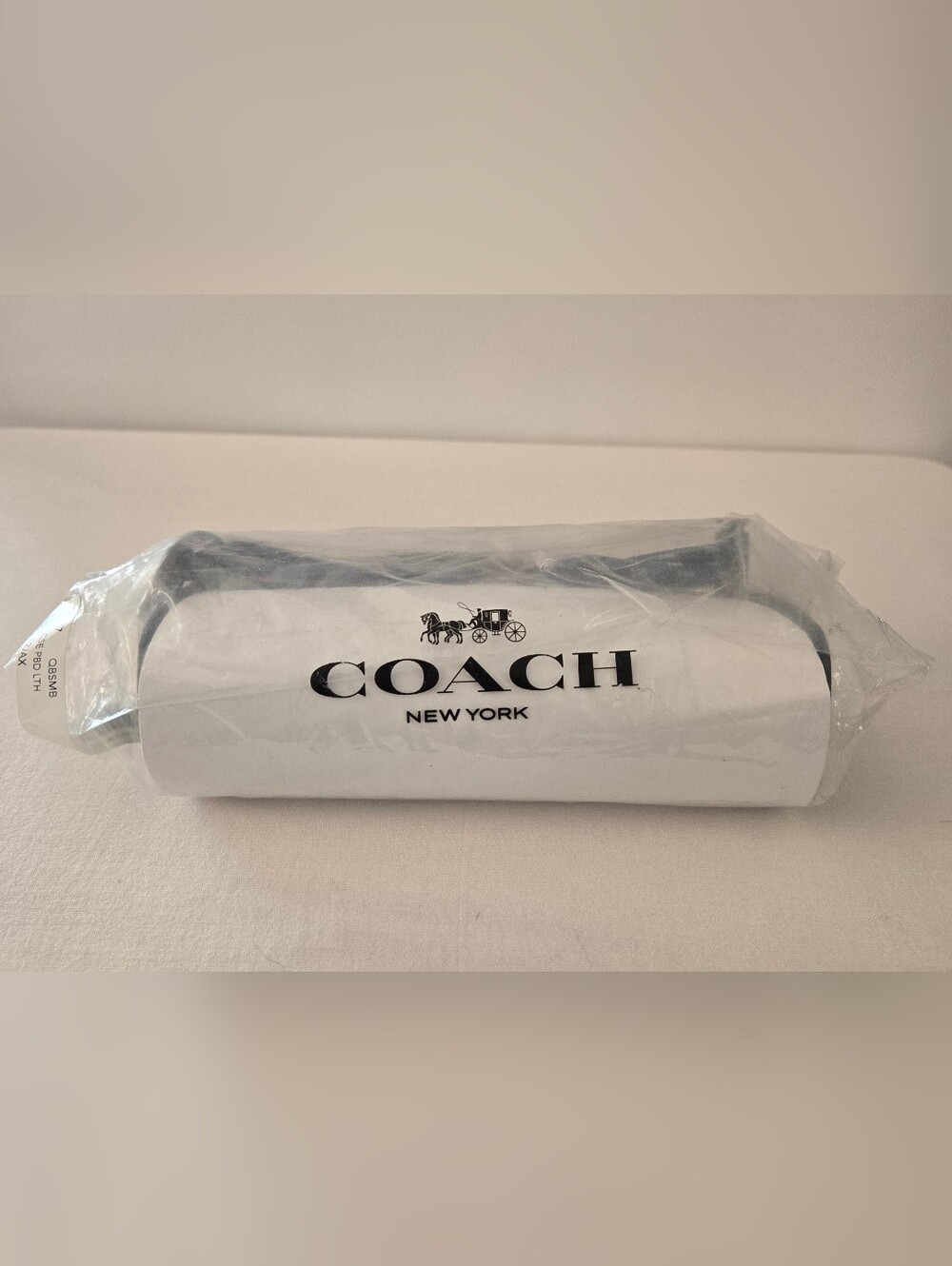 Coach Jewel Blue Pebbled Leather Eyewear Case with Woven Wrist Cord - Picture 11 of 12